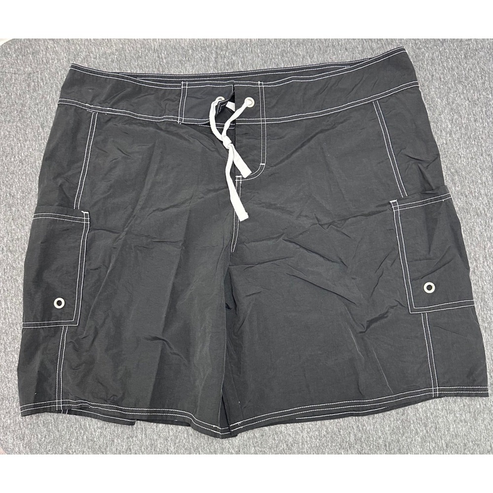 Tommy Bahama Swim Trunks Cargo Pockets Quick Dry Black Swim‎ Shorts 2X